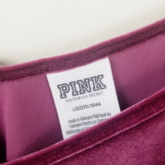 PINK Victoria's Secret Velvet Flounce Crop Top - Picture 6 of 7
